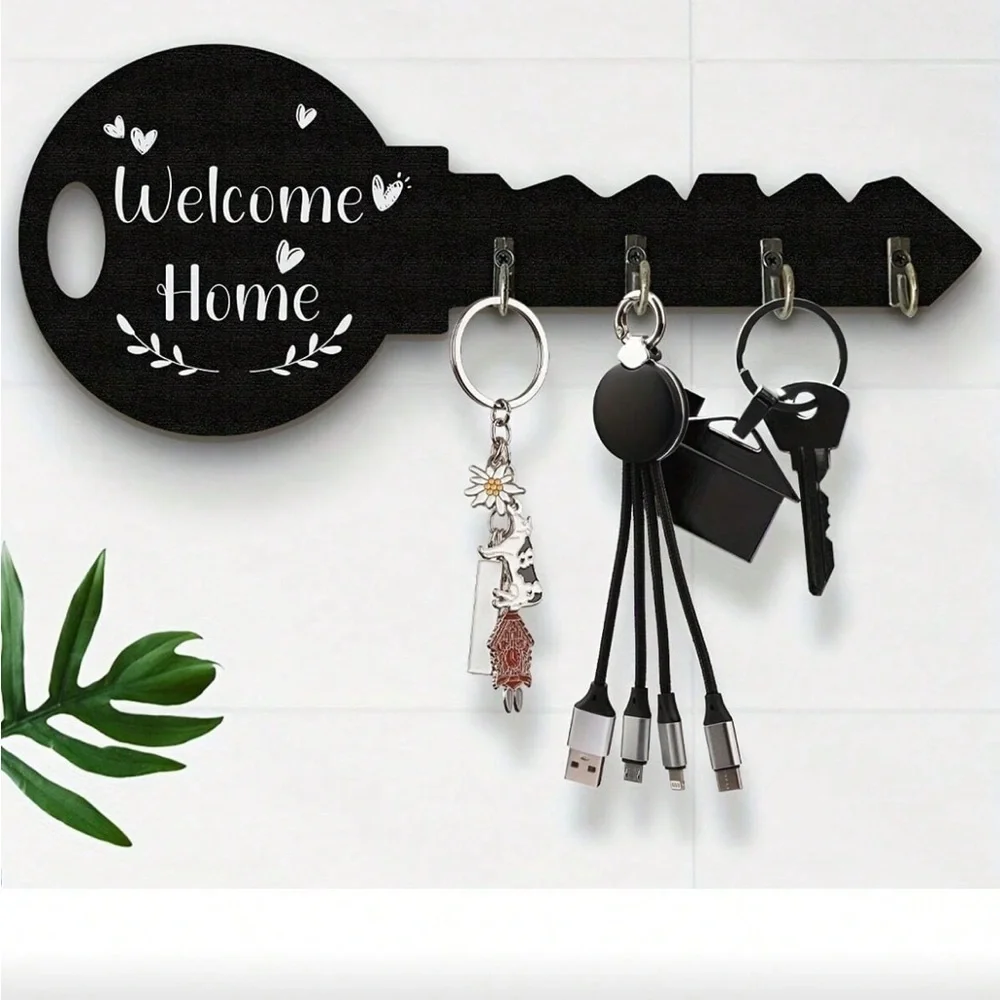 Elegant Black Key Wall Hook
